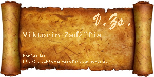Viktorin Zsófia névjegykártya